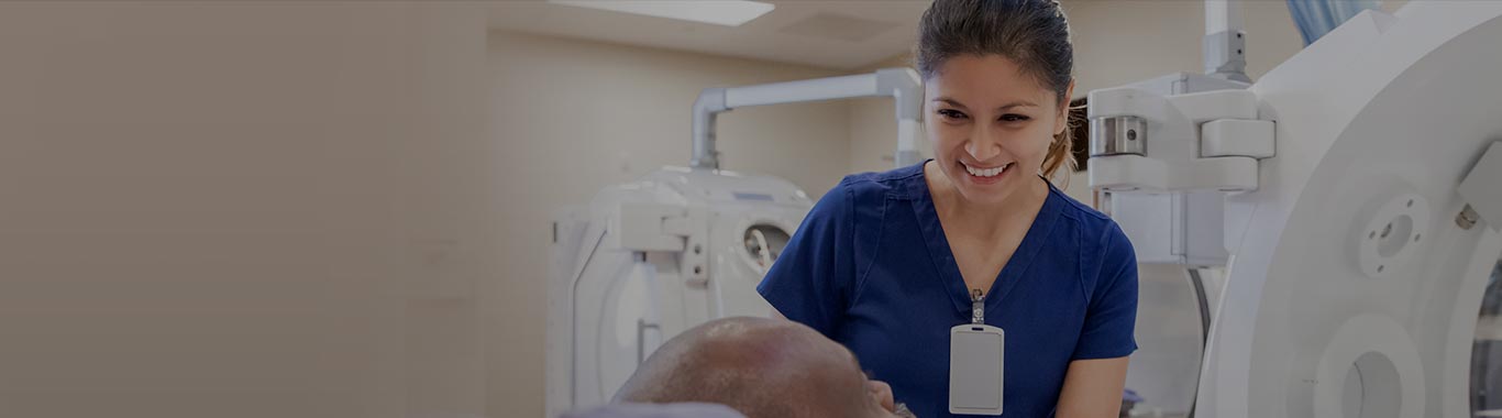 MRI Tech attending to her patient