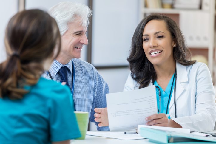 nurse being interviewed 