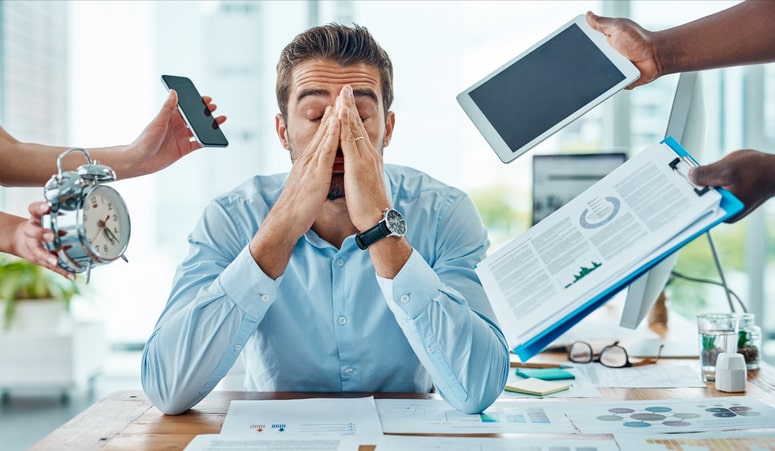 An Anesthesiologist experiencing stress and burnout