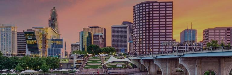 Connecticut panoramic skyline