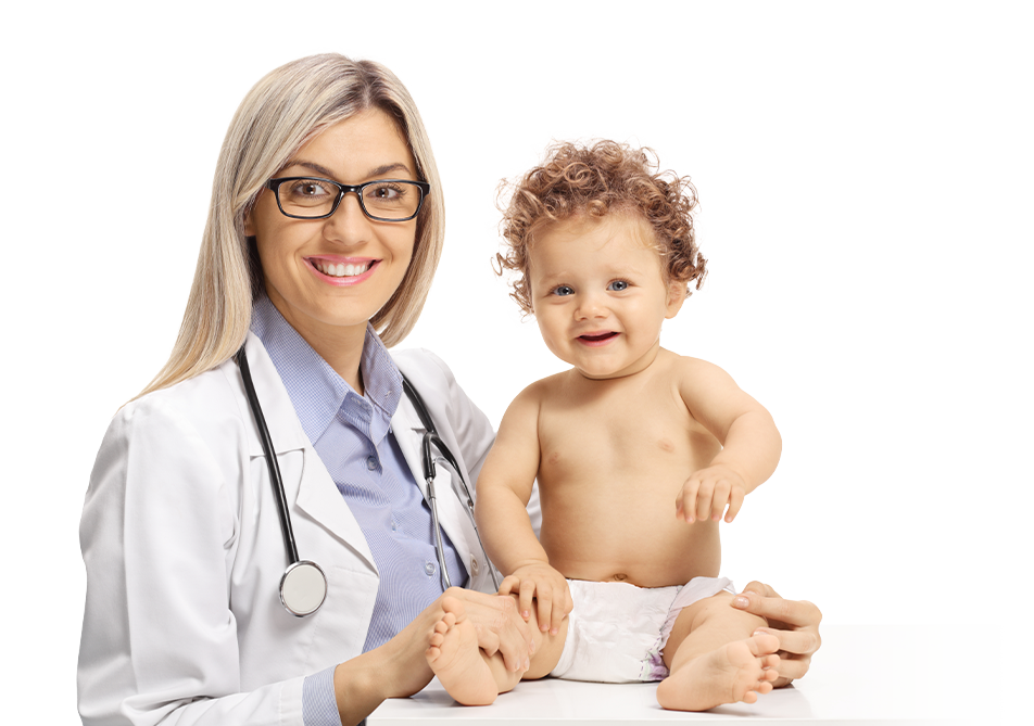 Pediatric Nurse with Baby