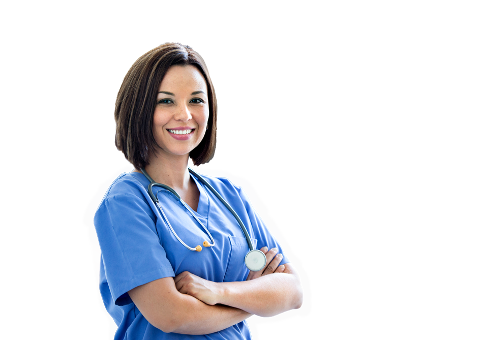 Smiling healthcare professional