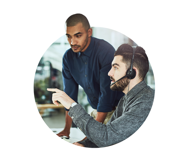 Two technical support experts