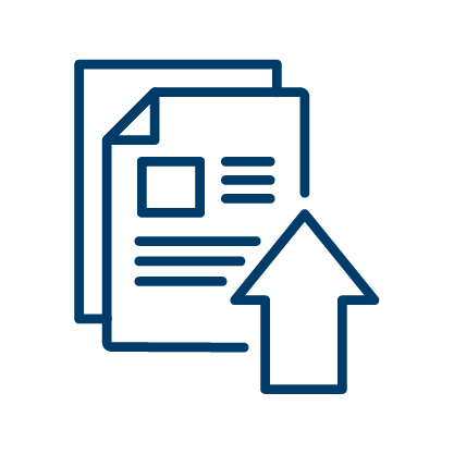 Student referral icon with referral document 